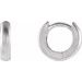 Sterling Silver 9.5 mm Hinged Huggie Hoop Earrings