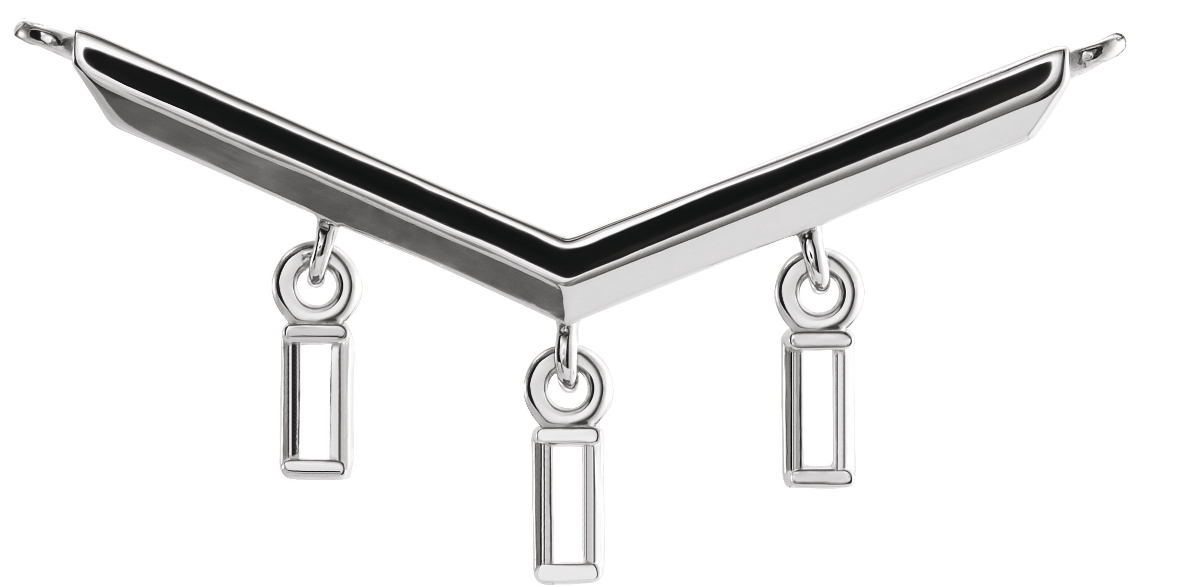 V Bar Necklace or Center