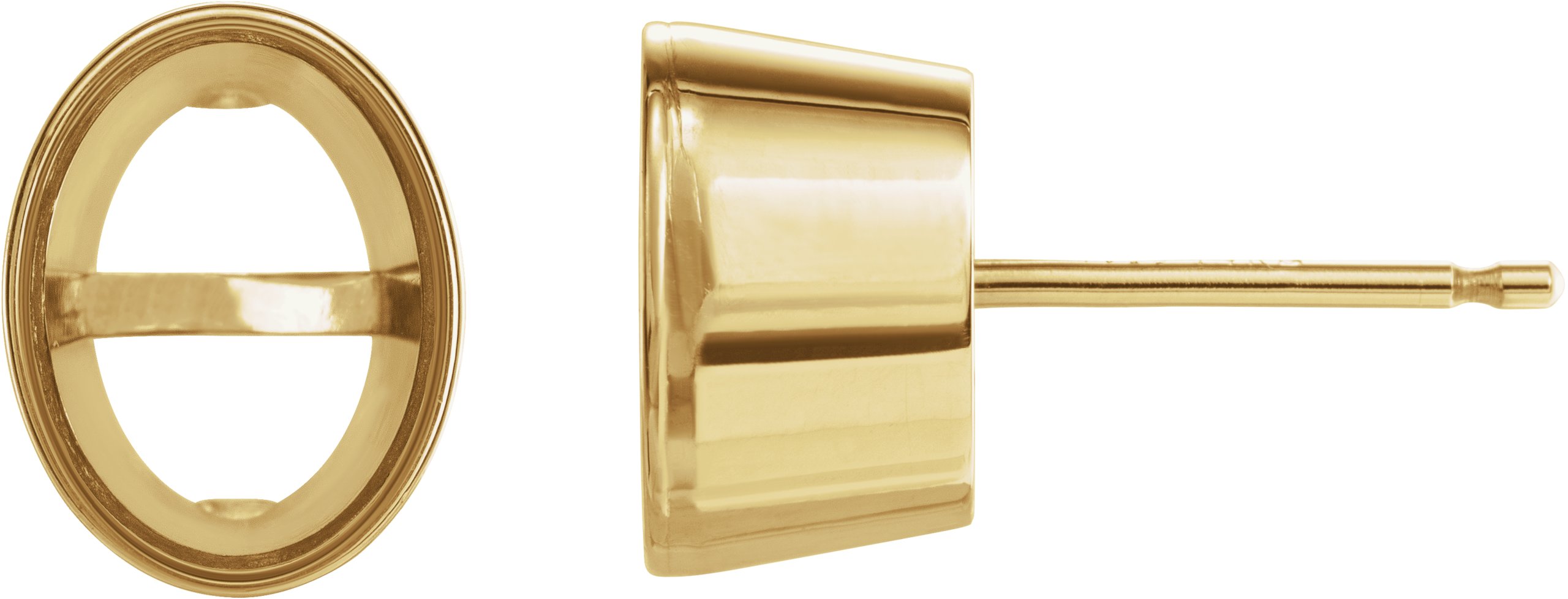 Tapered Bezel Earring