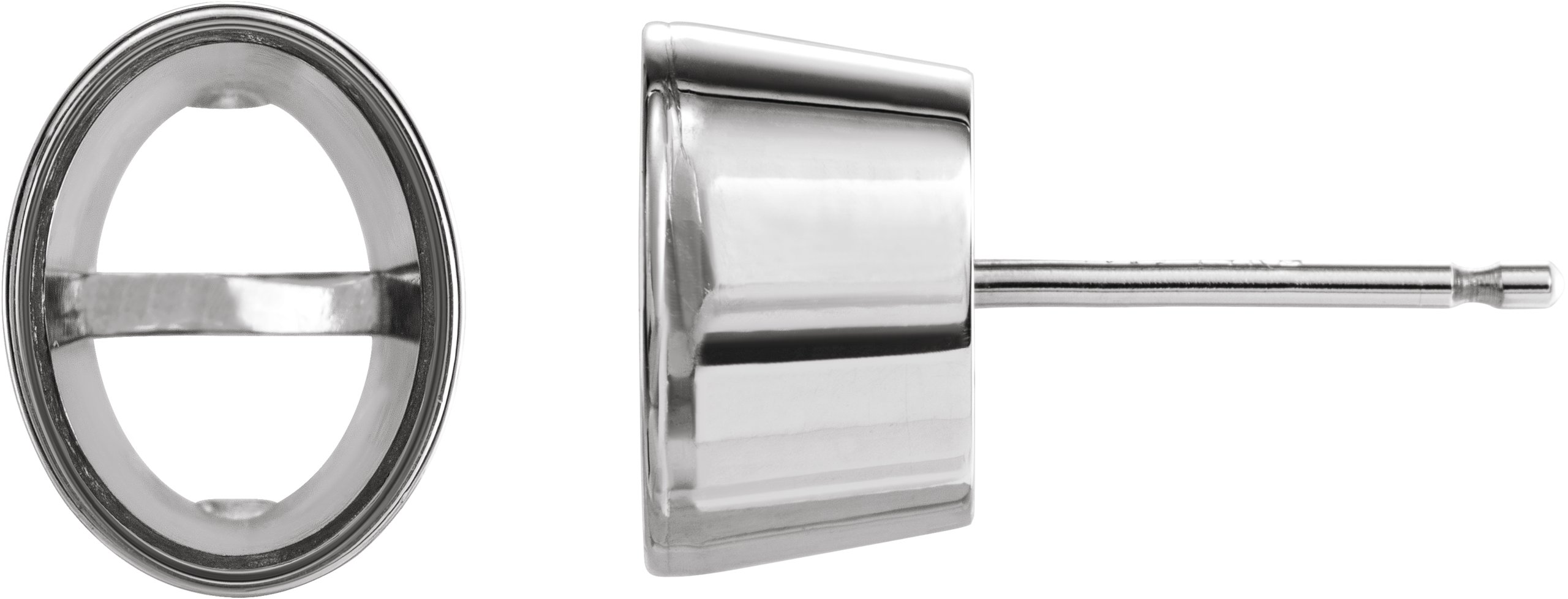 Tapered Bezel Earring