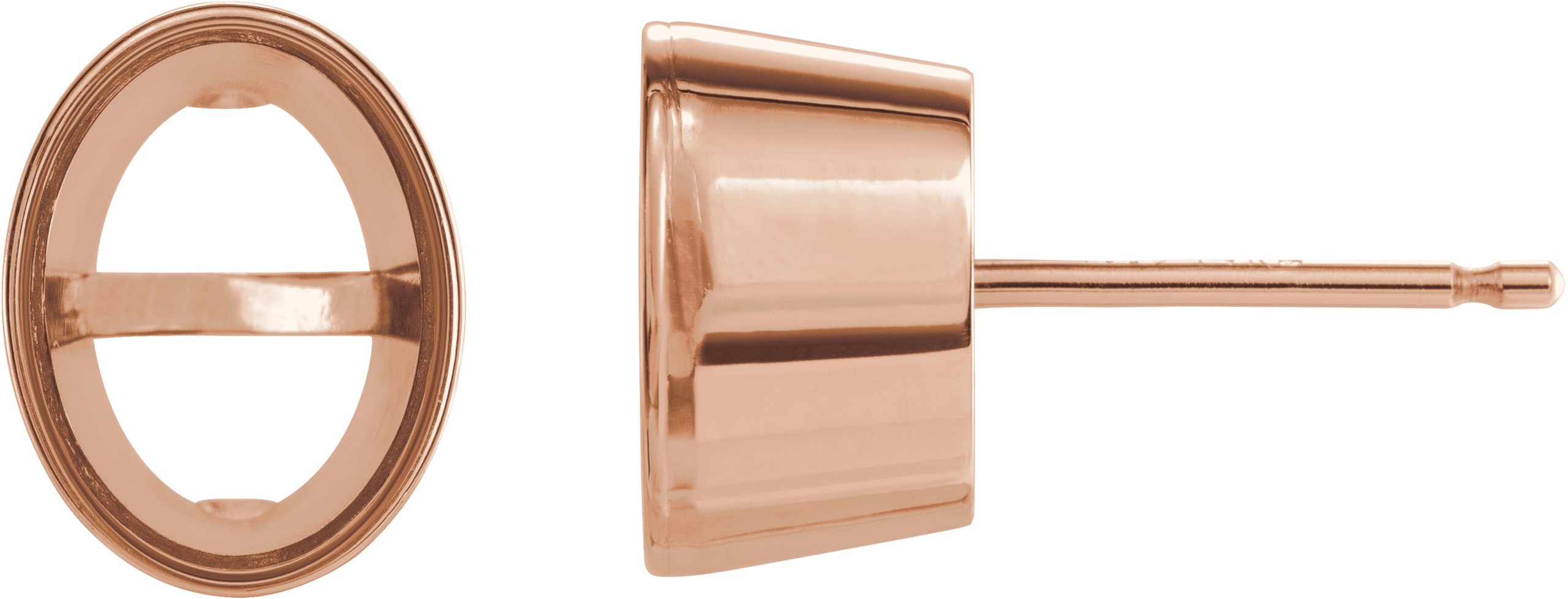 Tapered Bezel Earring