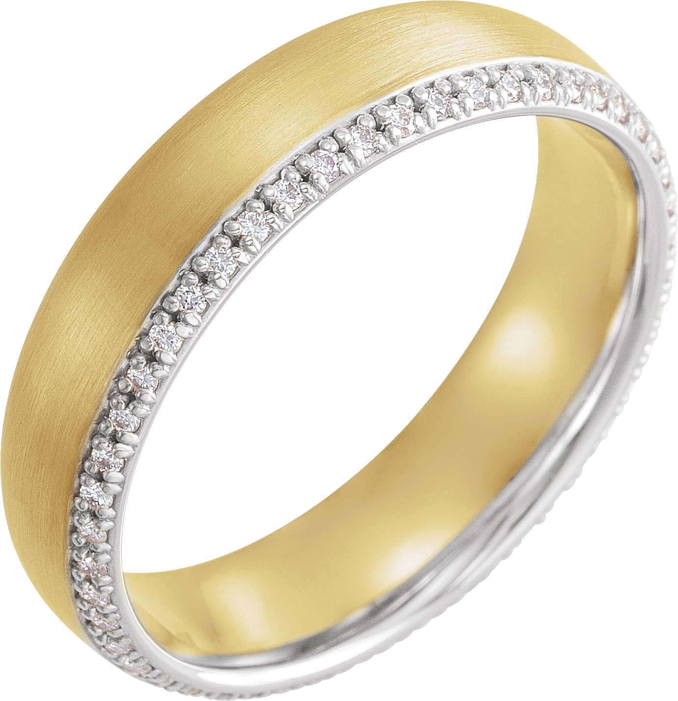 14K Yellow and White 6 mm .25 CTW Diamond Band Size 11 Ref 10167791