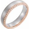 14K White and Rose 6 mm .25 CTW Diamond Band Size 11 Ref 10167790