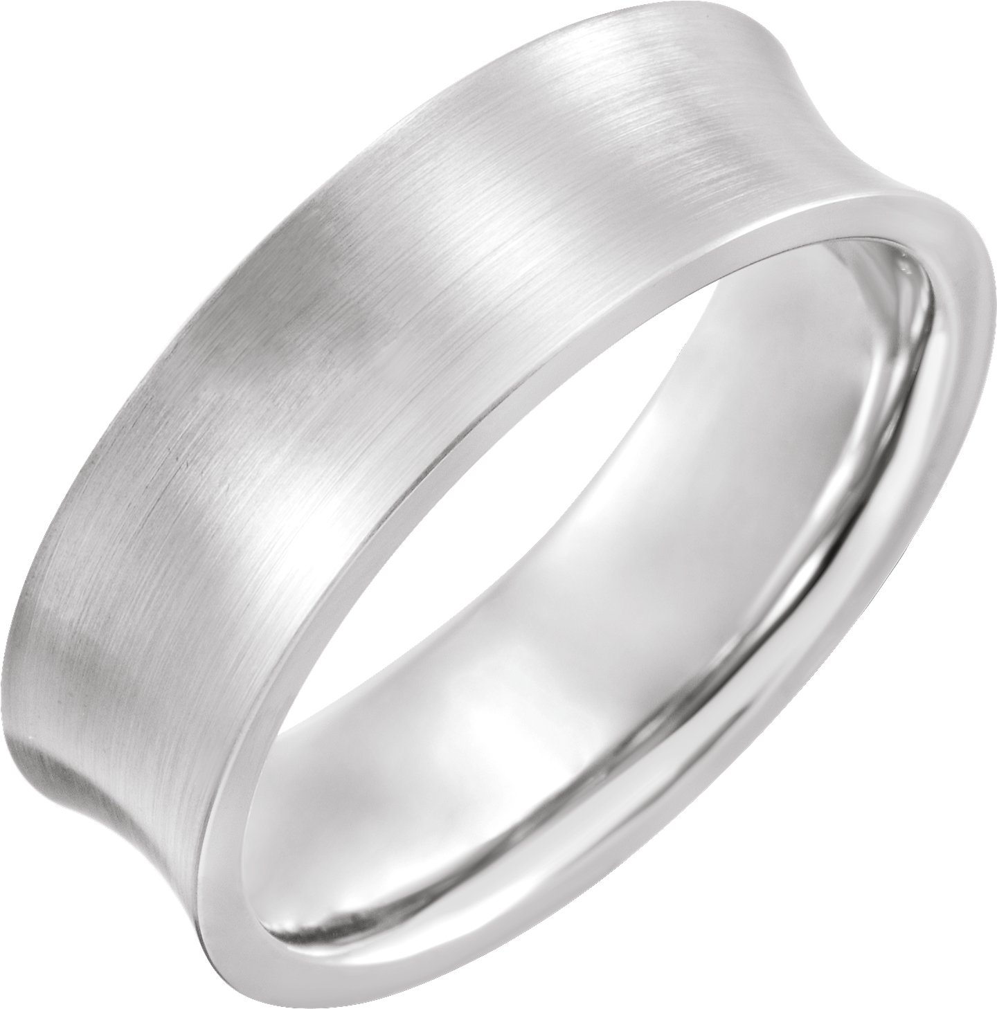 Sterling Silver 7 mm Concave Edge Band with Satin Finish Size 16 Ref 16438746