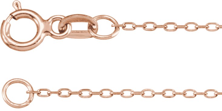 .80 mm Diamond-Cut Cable Chain  – 14K Rose Gold