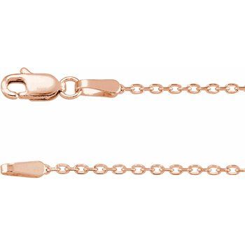 14K Rose 1.4 mm Diamond Cut Cable 24 inch Chain Ref 16083089