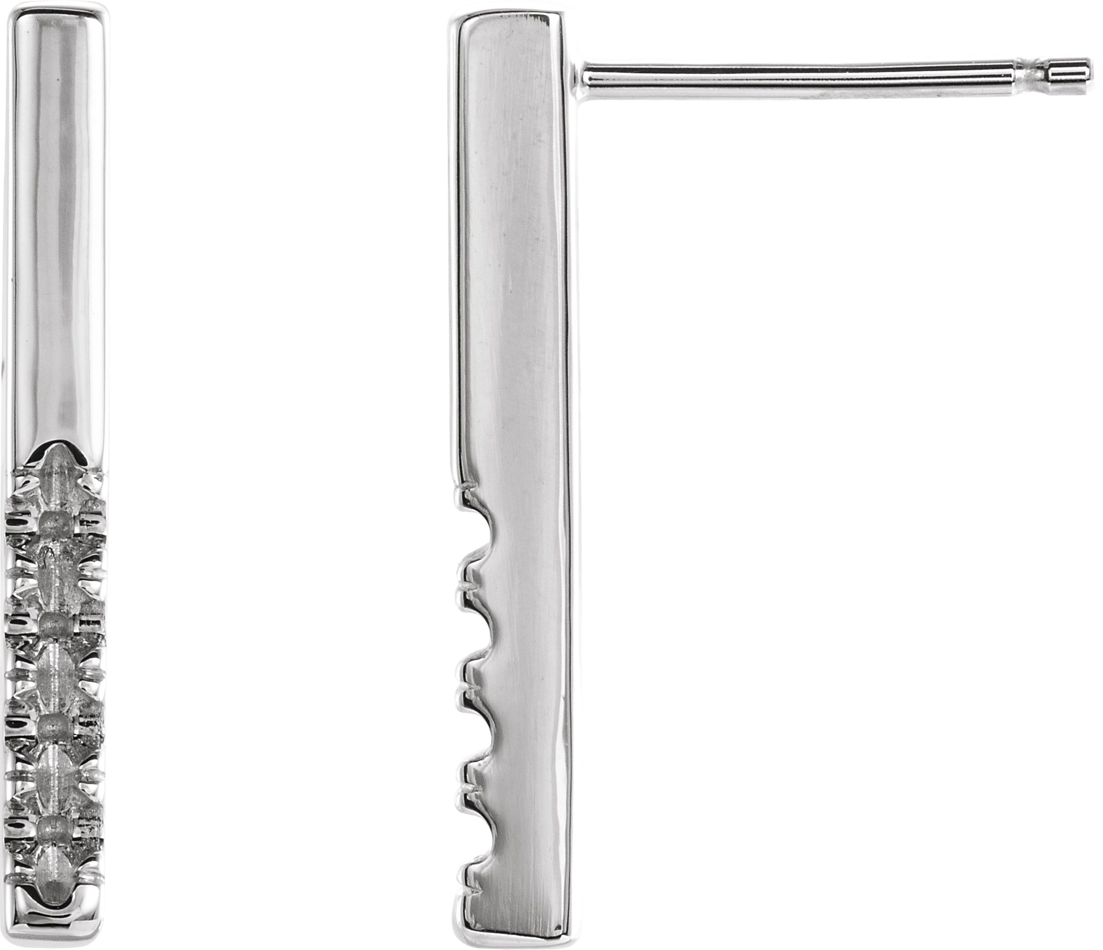 French-Set Bar Earrings