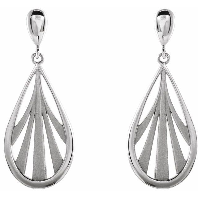 Sterling Silver Geometric Dangle Earrings