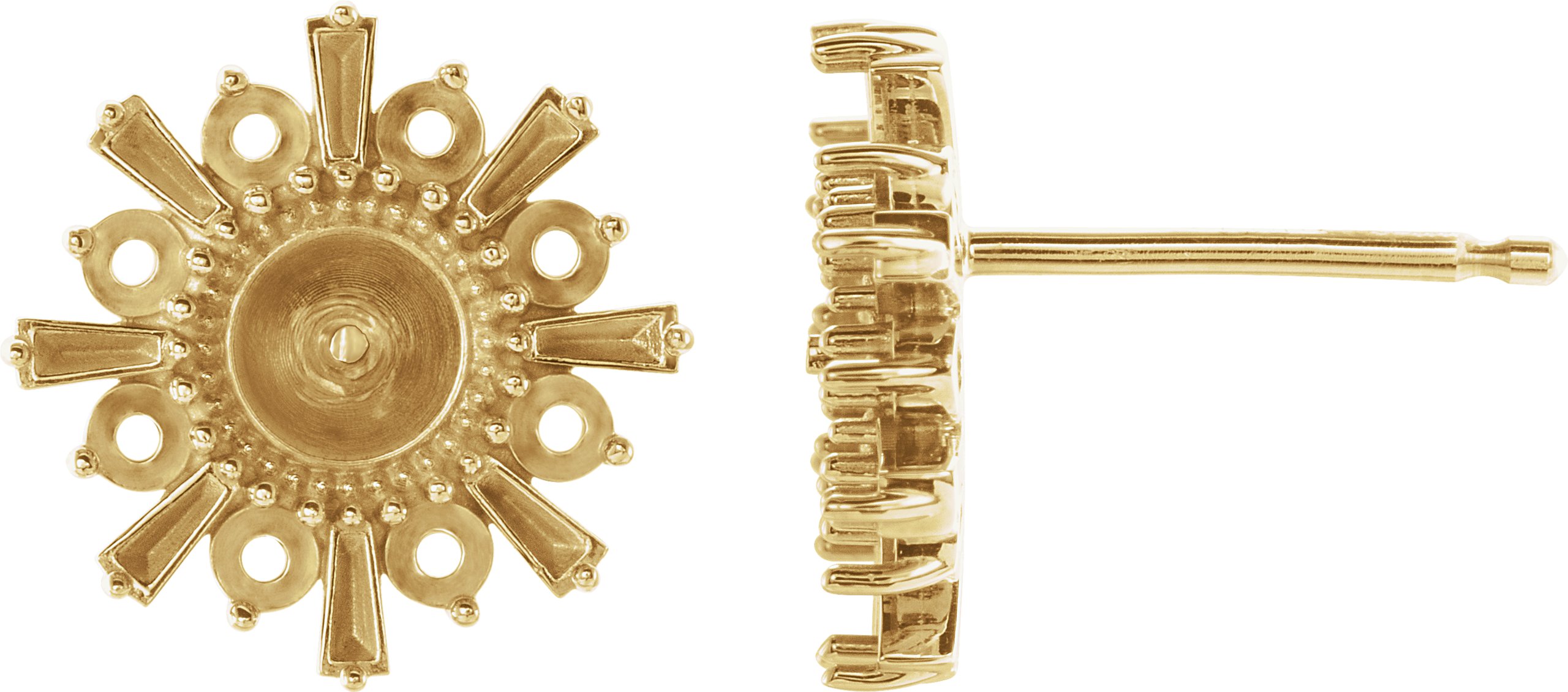 Halo-Style Stud Pearl Earrings