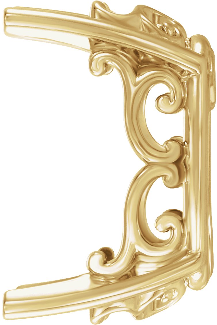 Vintage-Inspired Scroll Earring Setting