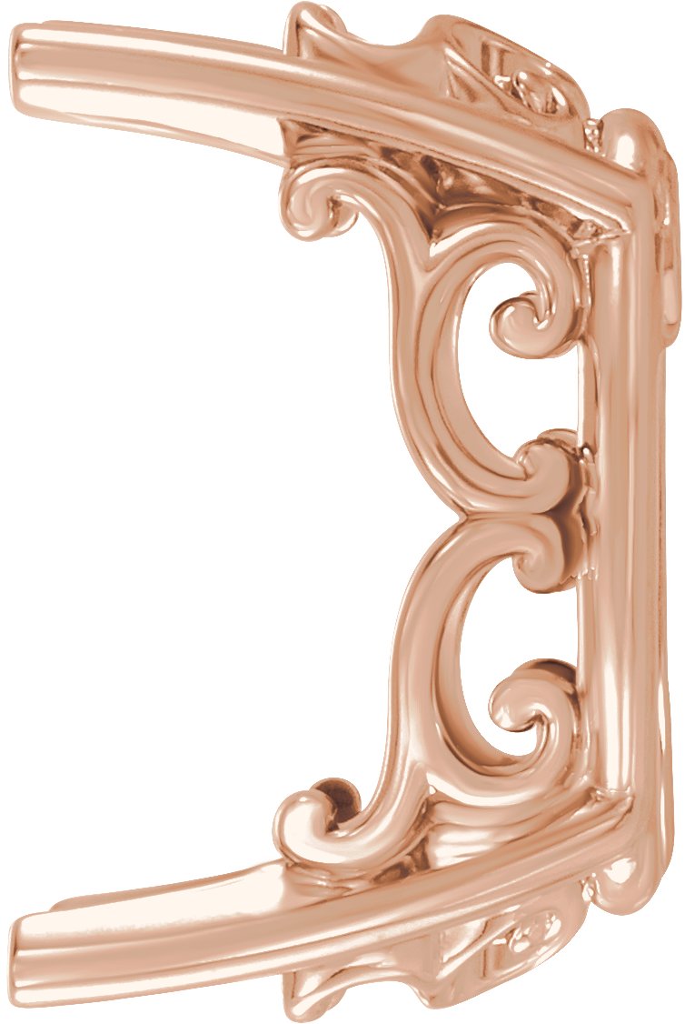 Vintage-Inspired Scroll Earring Setting