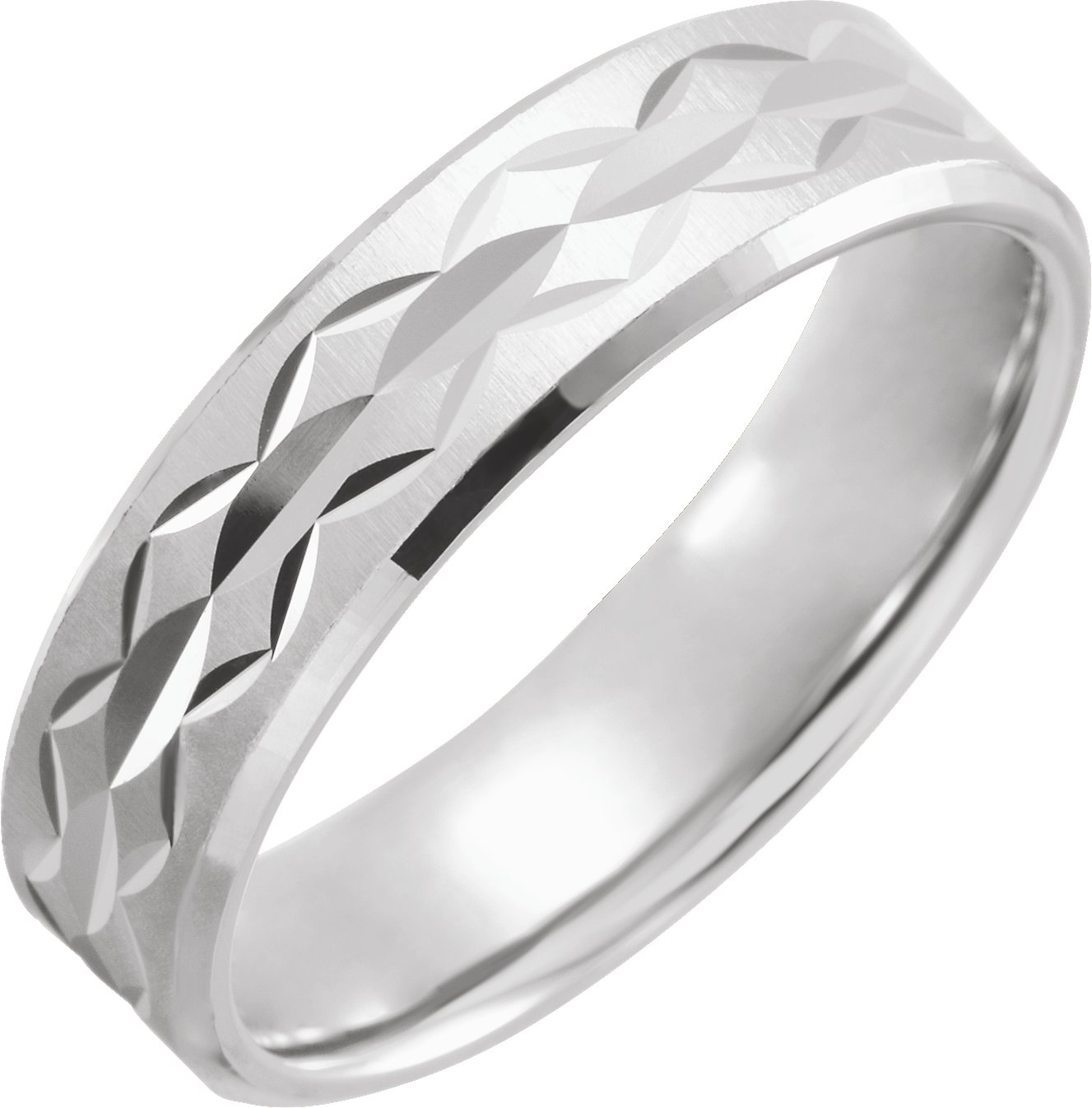 Continuum Sterling Silver 6 mm Design Band with Satin Polished Finish Size 5 Ref 16486063