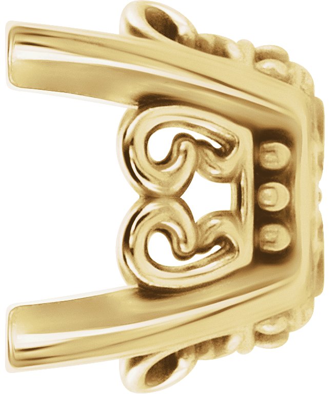 Butterfly Scroll Earring Setting