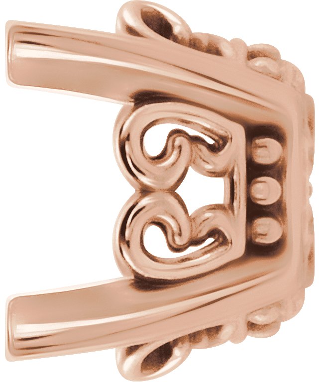 Butterfly Scroll Earring Setting