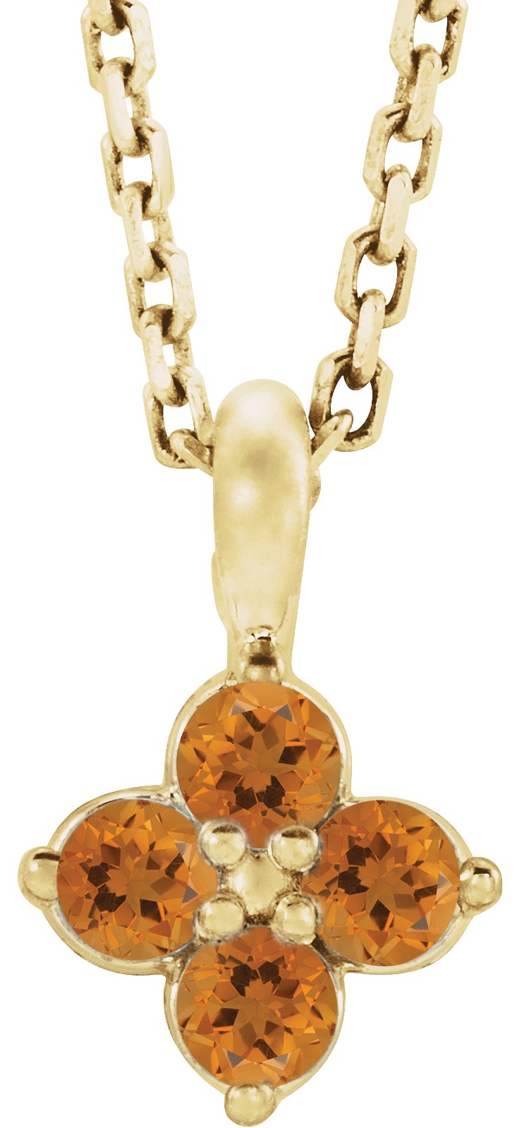 14K Yellow Youth Citrine 16 18 inch Necklace Ref. 13373933