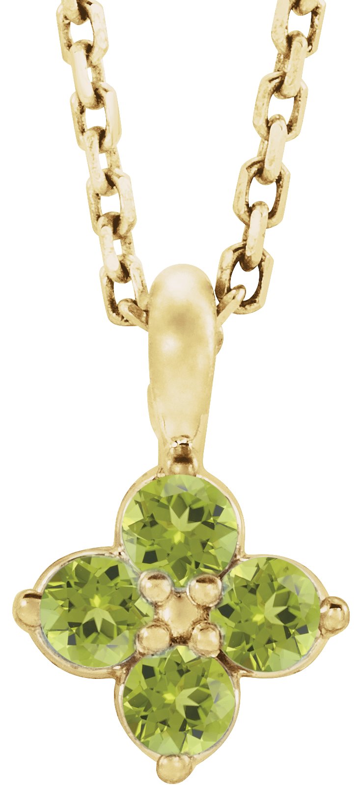 14K Yellow Youth Peridot 16-18" Necklace