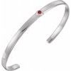 14K White Ruby Cuff 6 inch Bracelet Ref. 12886763