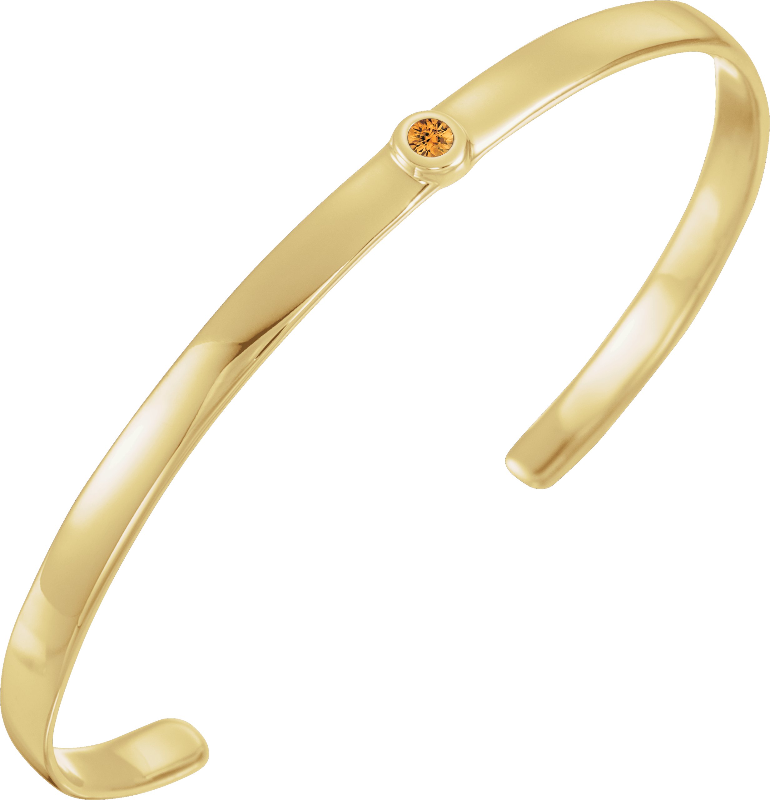 14K Yellow Citrine Cuff 6 inch Bracelet Ref. 12886778