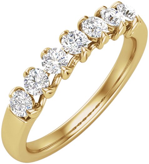 14K Yellow 1/2 CTW Natural Diamond Anniversary Band