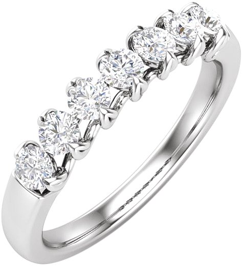 14K White 1/2 CTW Natural Diamond Anniversary Band