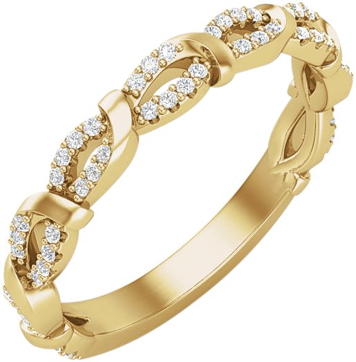 14K Yellow 1/5 CTW Natural Diamond Anniversary Band