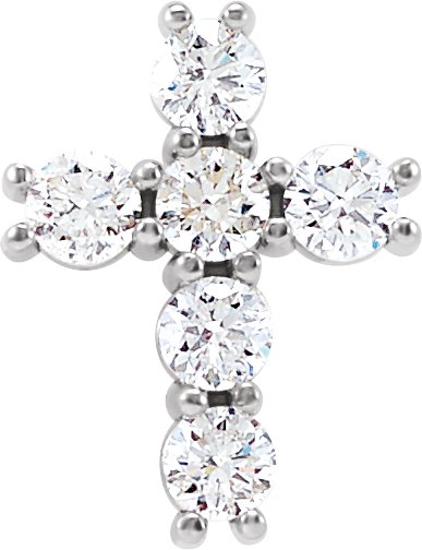 Platinum .33 CTW Natural Diamond Cross Pendant Ref 11677346