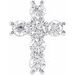 14K White 1 1/6 CTW Natural Diamond Cross Pendant