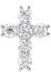 14K White 1 1/6 CTW Natural Diamond Cross Pendant