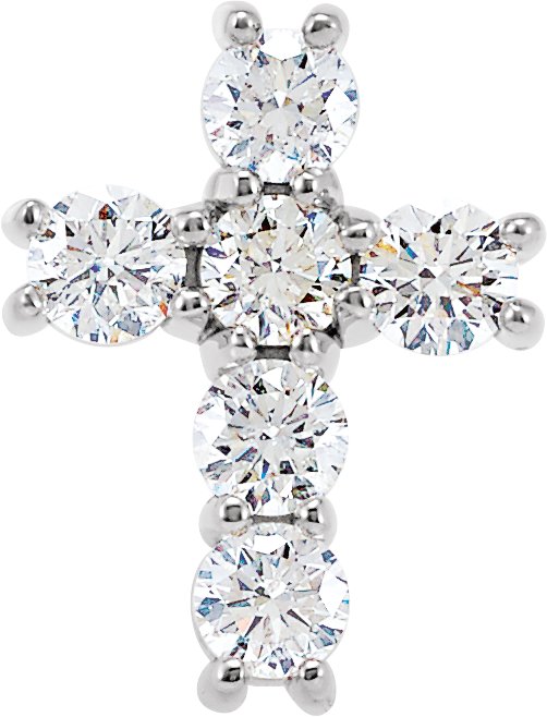 Platinum .75 CTW Natural Diamond Cross Pendant Ref 11678043