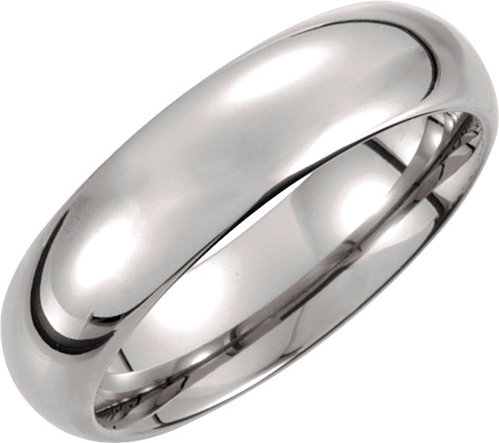 Tungsten 6 mm Half Round Band Size 10<br>(Size 10)