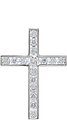 14K White 3/4 CTW Diamond 26.1x18.9 mm Cross Pendant