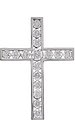 14K White 1 CTW Diamond 29.2x21.2 mm Cross Pendant