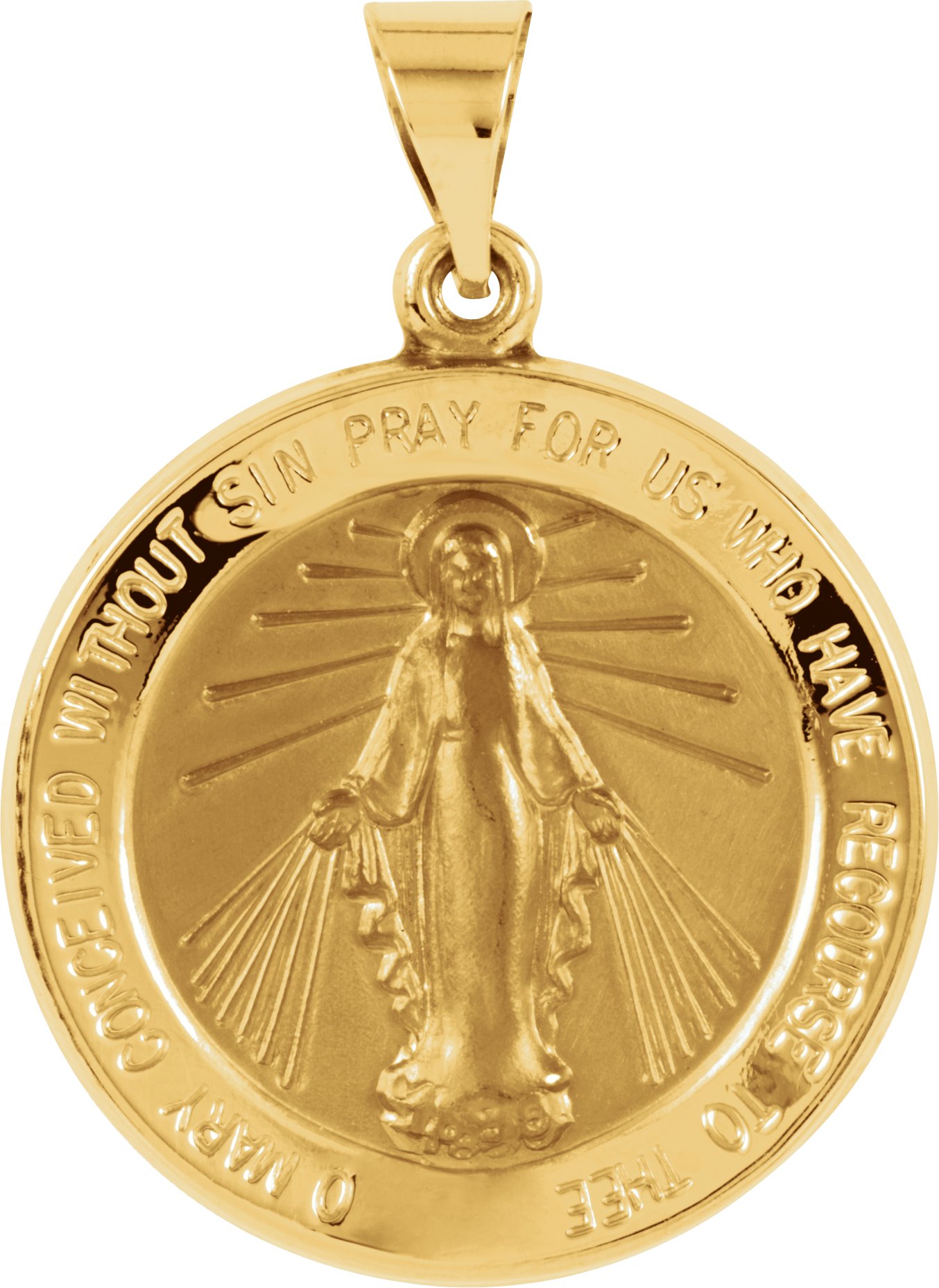 Hollow Round Miraculous Medal