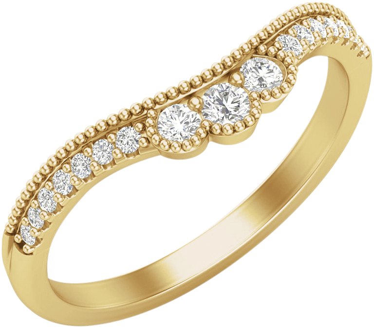 14K Yellow .25 CTW Contour Diamond Band Ref 14972103