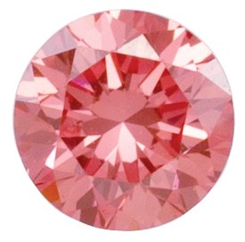 2.4 mm VS-SI Coral Pink Round Lab-Grown Diamond