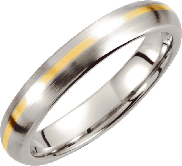 Cobalt & 14K Yellow 4 mm Domed Band 10