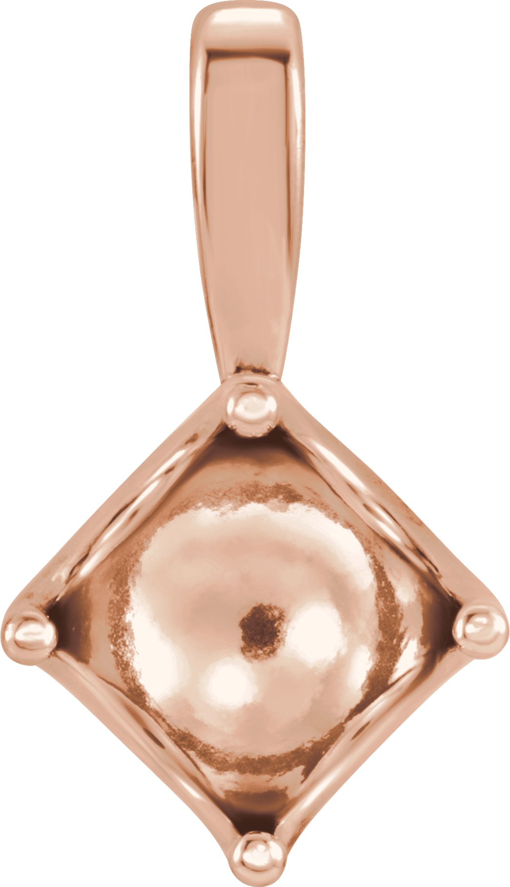 Round 4-Prong U-Shaped Pendant