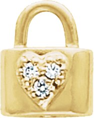 Heart Padlock Lapel Pin