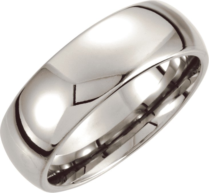 Cobalt 8 mm Low Domed Band
 Size 9
