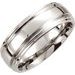 Cobalt 8 mm Double Ridged Band Size 9.5