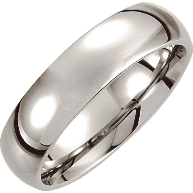 Cobalt 6 mm Low Domed Band Size 7