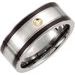 Titanium, Sterling Silver & 14K Yellow Gold-Plated .06 CTW Natural Diamond 9 mm Band Size 8