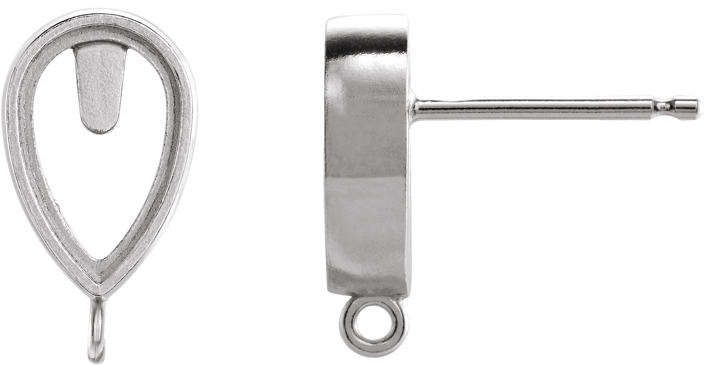 Bezel-Set Cabochon Earring Top