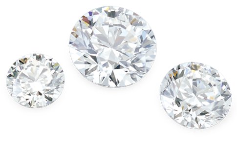 Three Round Cut Diamonds