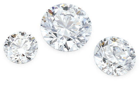 Three Round Cut Diamonds