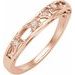 14K Rose .04 CTW Diamond Matching Band for 5.2 mm Round Engagement