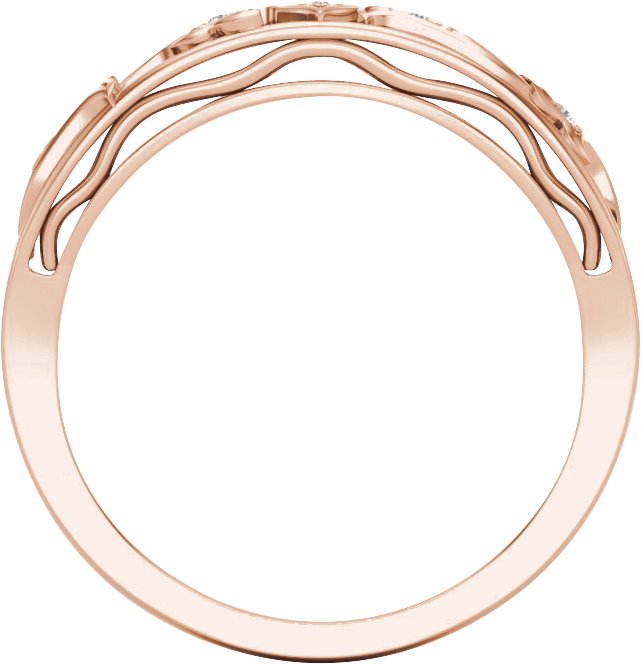 14K Rose .04 CTW Natural Diamond Matching-2