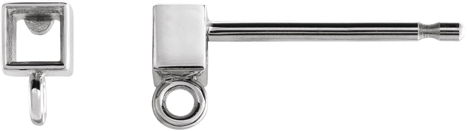 Bezel-Set Earring Top