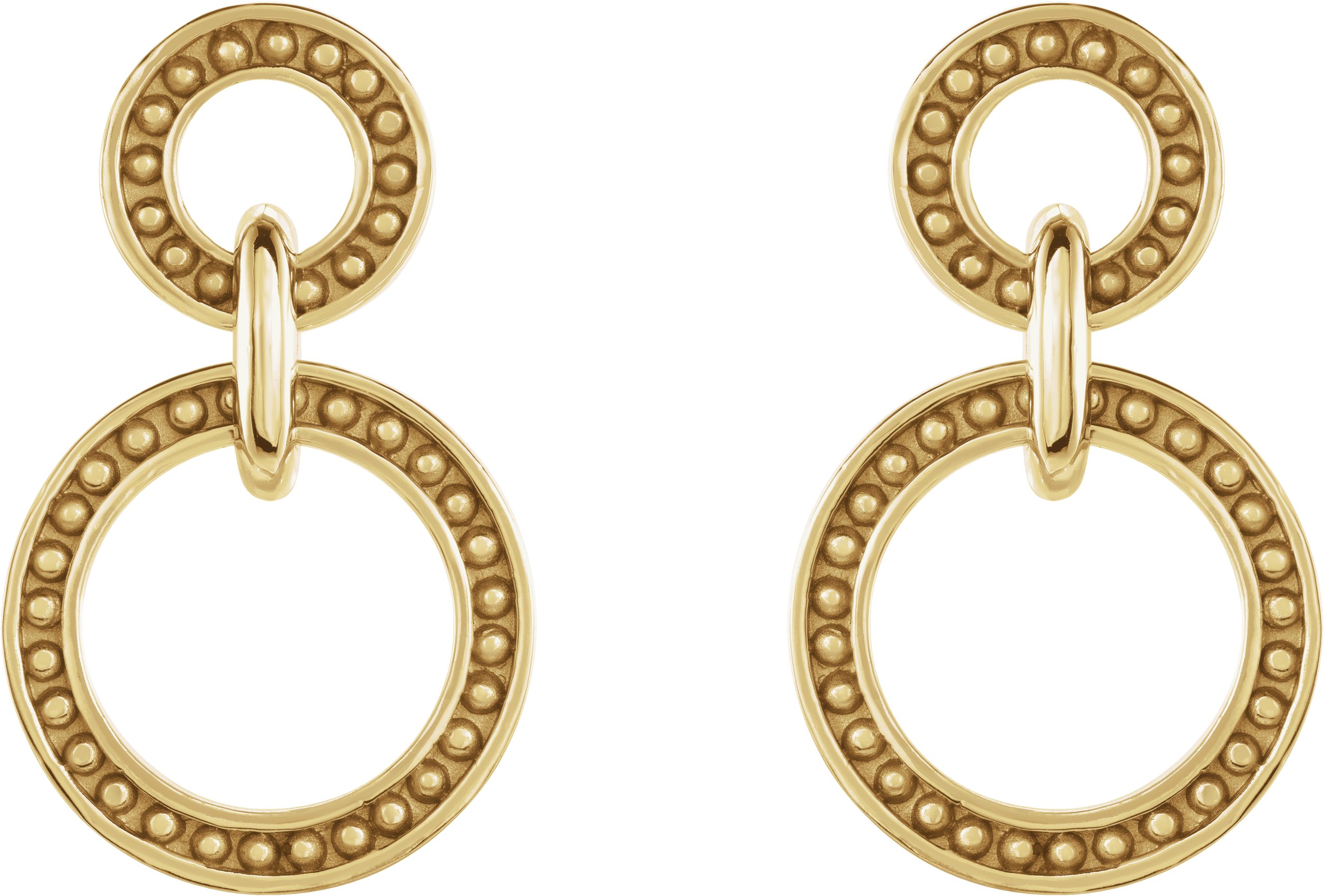 Alternative view of Beaded Circle Earrings