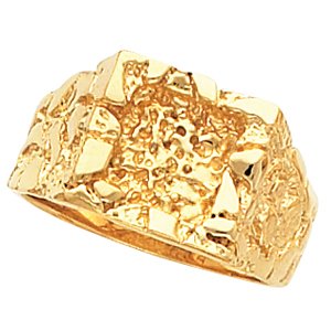 14K Yellow Nugget Ring Mounting